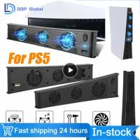 Console Host Cooling Fan Game Accessories Blue Led For Ps5 Radiator 3-fan For Ps5 Fan Cooler Cooling Fan