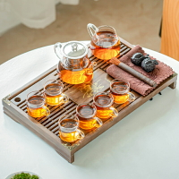 玻璃茶具套裝功夫茶杯透明家用簡約辦公室耐高溫紅茶喝茶泡茶壺