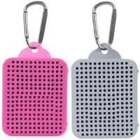 2 Pcs Protective Silicone Cover Case For Jbl Go 2 Go2 Bluetooth Speaker Skin Protector Sleeve -Gray &amp; Rose Red