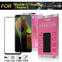 Xmart for Realme C3 / Realme 6i / Realme 5共用 超透滿版 2.5D 鋼化玻璃貼-黑