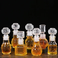 1 Pcs small 50ML mini style whiskey decanter Liquor Glass Alcohol Bottle with Airtight stopper