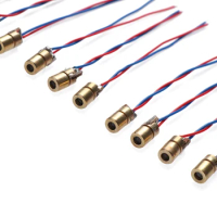 5Pcs Adjustable Laser Dot Diode Module Red Copper Head Laser diode 650nm 6mm 3/5V 5 million Watt Power Tool Accessories