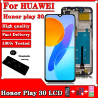 Tested For Huawei Honor Play 30 LCD Display Screen Touch Panel Digitizer For honor play 30 VNE-AN00 LCD With Frame