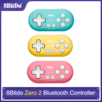 8BitDo Zero 2 Bluetooth Gamepad Mini Controller Compatible for Nintendo Switch Windows Android macOS