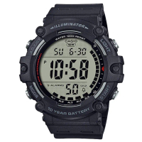 【CASIO 卡西歐】電子錶 橡膠錶帶 LED照明 防水100米(AE-1500WH-1A)