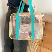 Cartoon Large Capacity Tote Bag Summer PVC Transparent Jelly Bag Beach Bag Outdoor Storage Bag Porta