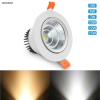 DONWEI Indoor COB LED Ceiling Downlight Spot Lights High Quality Aluminum Alloy Adjustable Angle Downlight 3W 5W 7W 10W 12W 15W