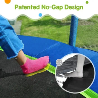 Trampolines No-Gap Design 15FT for Kids Children with Safety Enclosure Net Outdoor Backyards Large Recreational Trampoline