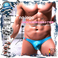 I-no-logo金屬絲光皮革面比基尼小丁字褲 激凸性感 猛男必備 TH0035