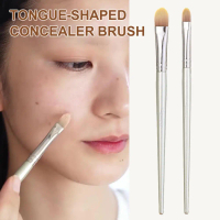 แปรงคอนซีลเลอร์ รูปลิ้น แบน-หัว รางฉีกขาด แปรงแต่งหน้า สำหรับรายละเอียด คอนซีลเลอร์รอยคล้ำ T4T1