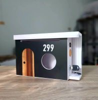 ตู้จดหมายมินิมอล แถมบ้านเลขที่ ล็อคได้ มีหลายลาย mailbox ตู้ไปรษณีย์โมเดิร์น MB01-F1