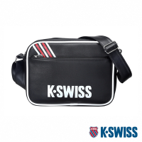 K-SWISS  Leather Bag Small皮革側背包-黑