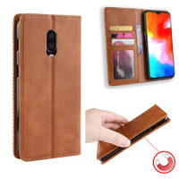 For Oneplus 6T Case 6.41 inch Luxury Flip PU Leather Wallet Magnetic Adsorption ShockProof Case For OnePlus 6T 1+6T Phone Bags