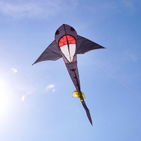 黑色小鯊魚造型風箏(148*248)(全配/附150米輪盤線)【888便利購】