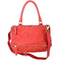 GIVENCHY Pandora 展示品 中型 紅色綿羊皮鞣製手提包(背帶與包身色差)