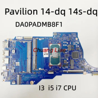 DA0PADMB8F1 For HP Pavilion 14-dq 14s-dq Laptop Motherboard With I3-1005G i5-1035G1 i7-1065G7 CPU 100% Fully tested