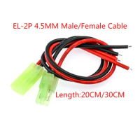 10pcs EL-2P 4.5mm Male Female Wire Cable 20cm 30cm EL4.5 Connector Green Mini Tamiya Connector with Electric Wire