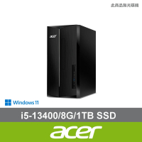 Acer 宏碁 i5十核電腦(TC-1780/i5-13400/8G/1TB SSD/W11/500W)
