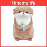 Adorable Otter With Fish Plush Doll Ideal Gift For Girls Can Be Used As A Keychain