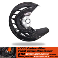 100% Carbon fiber Front Disc Guard Cover Protection For KTM XCF 250 350 450 XC TPI 250 300 XC 125 250 300 SXF 250 350 450
