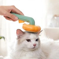 {DLGIFJIE} Pumpkin Self Cleaning Slicker Comb for Dog Cat Puppy Rabbit, Grooming Brush Tool Gently R