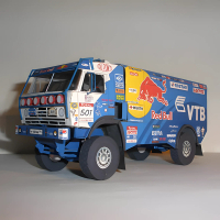 Model Kertas Lori Kamaz 4326-9 1:32 Rusia Dakar Rally Livery Bahan Kertas Reka Bentuk Bijak Saiz A4 