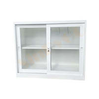 【鑫蘭家具】UG2A 白色二層玻璃公文櫃H74公分 檔案櫃 書櫃 展示櫃 收納櫃