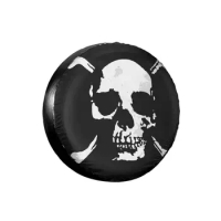 Skull 1Pcs Car 14" 15" 16" 17" Inch Leather Spare Wheel Tire Cover Case Bag Pouch Car Tyres for Mitsubishi Pajer Car Accessories