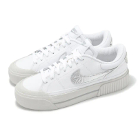 【NIKE 耐吉】休閒鞋 Wmns Court Legacy Lift 女鞋 白 銀 小白鞋 餅乾鞋 厚底(HQ2307-100)
