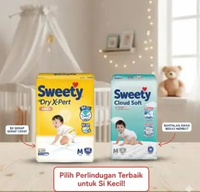 Popok Bayi / Pampes Premium Isi 50 pcs – Pampers Nyaman & Hemat Sweety M isi 50 Celana