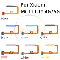 100% Original For Xiaomi Mi 11 Mi11 Lite 4G 5G Fingerprint Sensor Home Return Key Menu Button Flex Ribbon Cable