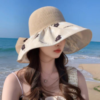 Big Hat Visor Female Summer Sun Protection UV Fisherman's Hat New Breathable Leisure Sun Hat Straw Hat Beach Hat