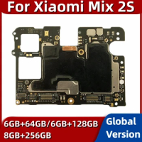 Motherboard for Xiaomi Mi Mix 2S, Unlocked Main Circuits Board, with Global Firmware, 64GB, 128GB, 256GB ROM