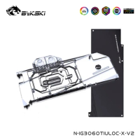 Bykski Water Block Serve For Colorful iGame RTX 3060Ti ,3060,Advanced OC VGA Card Cooler,With Backplate,N-IG3060TIULOC-X-V2