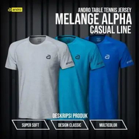 KAOS T SHIRT Baju Tenis Meja MELANGE ALPHA TENIS MEJA