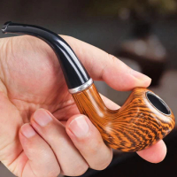 1pc Resin Wooden Cigarette Holder, Circulation Filter Tobacco Pipe For Men