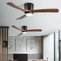 Wood Ceiling Fans 36 42 48 56 Inches Remote Control Fans Lamp Design Ceiling Fan With Light Wood+White DC Motor Led Ceiling Fans