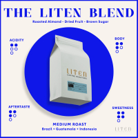 LITEN COFFEE - The Liten Blend - Espresso Blend - Medium Roast Coffee - Brazil Natural, Guatemala Wa