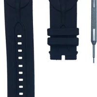 36mm Black Rubber Watch Band Strap Compatible with Invicta Reserve Venom 13916, 13917, 13918 | Free Spring Bar Tool