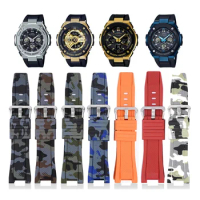 Strap for Casio G-Shock GST Series GST-210B GST-W300G S300G S110 W100 Men Camo Resin Rubber Watch Band Bracelet Accessories