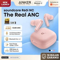 Soundcore R60i NC (R50i NC Upgrade) by Anker, Real-Time Adaptive Noise Cancellation, Hi-Res Sound, A