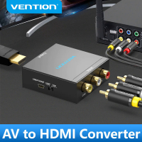 2024Vention AV To HDMI Converter HDMI To RCA Video Adapter พร้อม Mini USB สายไฟสำหรับ   Projector เกมคอนโซล HDMI To AVQQE85
