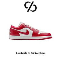 Sepatu Sneakers Pria Nike Air Jordan 1 Low Summit White Varsity Red (553558-166) ORIGINAL 45