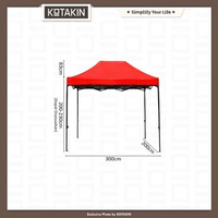KOTAKIN Tenda Jualan Lipat Bazar Lapak Outdoor Gazebo Pameran Dagang Street Food CFD 200x300 cm Mera
