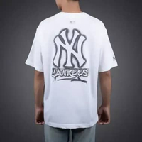 MLB NEW YORK YANKEES BASIC BIG LOGO SHINE WHITE TEE M