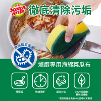 【3M】百利爐具/鍋具專用好握型海綿菜瓜布20片/組