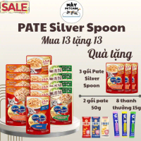 [Combo 13 tặng 13] Pate Silver Spoon Thức ăn ướt cho mèo Silver Spoon đủ vị 60g/gói