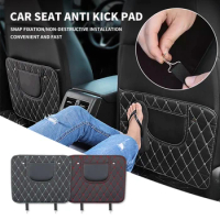 For Hyundai tucson i30 kona i20n nline sonata veloster PU Leather Car Seat Back Protector Pad Auto Anti Kick Pads for Kids