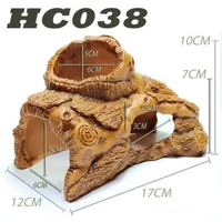 HC009 HIDING CAVE TEMPAT SEMBUNYI RUMAH REPTILE KURA KURA TORTOISE PET HC038