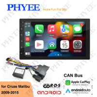 2 Din Car Radio Android CAN Bus Decoder Wifi Carplay Android-Auto Bluetooth RDS GPS Navigation for Chevrolet Cruze Malibu Aveo